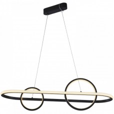 Φωτιστικό Κρεμαστό LED 56W 230V 4500lm 3000Κ Θερμό Φως σε Μαύρο 6031